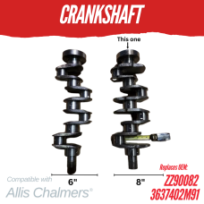 CRANKSHAFT FOR ALLIS CHALMERS A4.236 / A4.248 LIP SEAL ZZ90082 3637402M91 715B 840