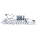 MAJOR ENGINE OVERHAUL KIT FOR CLARK - PERKINS 4.236 CY60-70 EARLY 