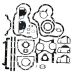 INDUSTRIAL BOTTOM GASKET SET FOR ALLIS CHALMERS / PERKINS A4.236 / A4.248 