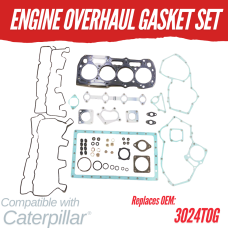 ENGINE OVERHAUL GASKET SET FOR CATERPILLAR 3024C/T TURBO 2.216L REPLC: 3024TOG