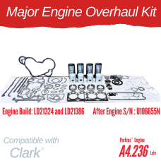 MAJOR ENGINE OVERHAUL KIT FOR CLARK - PERKINS 4.236 CY60-70 LATE