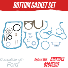 BOTTOM GASKET SET FOR FORD 201CID DIESEL REPLC: EAPN6A008A - 550 555 4000 4600 4610 4630
