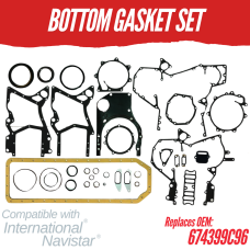 BOTTOM GASKET SET FOR INTERNATIONAL / NAVISTAR DT414 E200 915 1066 1086REPLC: 674399C96