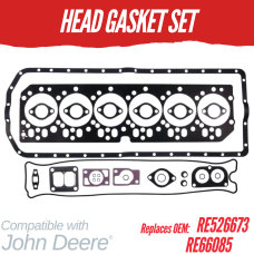 HEAD GASKET SET FOR JOHN DEERE 6068D 6068T 6068T/H 540G 710D 1450 7455 9400 REPLC: RE66085