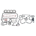 ENGINE OVERHAUL GASKET SET FOR JOHN DEERE 4.219 4.239D 4.239T 4039D 4039T REPLC: RE38857