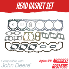 HEAD GASKET SET FOR JOHN DEERE 6.466D 4050 4240 6620 REPLC: AR100632 AR87751 RE524396 