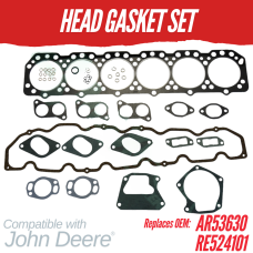 HEAD GASKET SET FOR JOHN DEERE 6.404D MID ESN 105 4000 4020 7700 REPLC: AR53630 RE524101 
