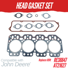 HEAD GASKET SET FOR JOHN DEERE 4.202 450 710 2020 REPLC: RE38847 AT21627 AR100417