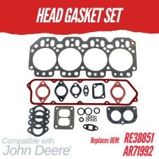 HEAD GASKET SET FOR JOHN DEERE 4.219 4.239D 4.239T 4039D 4039T REPLC: RE38851 AR71992