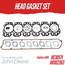 HEAD GASKET SET FOR JOHN DEERE 6.303D 95 540 540C 570 699 REPLC: RE38571 AR102263 RE526667