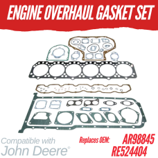 ENGINE OVERHAUL GASKET SET FOR JOHN DEERE 6.466A 6.466T REPLC: AR98845 RE524404