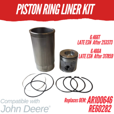 PISTON RING LINER KIT FOR JOHN DEERE 6.466T/A LATE ESN 644C 792 850B 4250 6622 REPLC: AR100646 RE60282