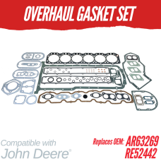 ENGINE OVERHAUL GASKET SET FOR JOHN DEERE 6.404T/A LATE ESN REPLC: AR63269 RE52442