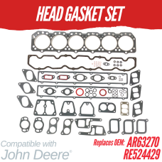 HEAD GASKET SET FOR JOHN DEERE 6.404T/A 4430 4520 690B 693B REPLC: AR63270 RE524429 RG27876