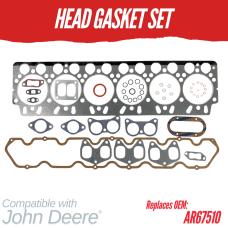 HEAD GASKET SET FOR JOHN DEERE 6.531T 646B 770A 772A JD644B JD770 REPLC: AR67510 