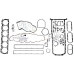 ENGINE OVERHAUL GASKET SET FOR JOHN DEERE 6.531T 646B 770A 772A JD644B REPLC: RE17050