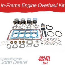 INFRAME ENGINE OVERHAUL KIT FOR JOHN DEERE  4024TL - POWERTECH TIER 3 PISTON # RE522094