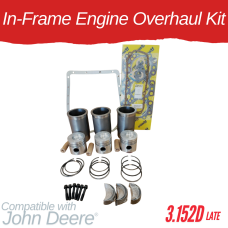 IN-FRAME ENGINE OVERHAUL KIT FOR JOHN DEERE 3.152D LATE - 510 820 1020 300 301 350A
