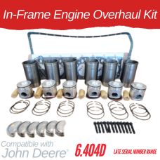 IN-FRAME ENGINE OVERHAUL KIT FOR JOHN DEERE 6.404D - LATE 4040 4230 6600 6602 7700