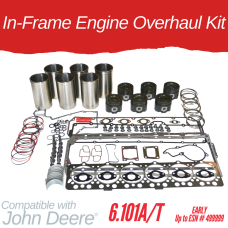 IN-FRAME ENGINE OVERHAUL KIT FOR JOHN DEERE 6.101A/T -  EARLY - 8760 8870