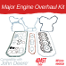 MAJOR ENGINE OVERHAUL KIT FOR JOHN DEERE 4045T - 300 SERIES  - 444E 410C 510B 610C 
