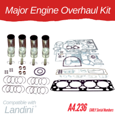 MAJOR ENGINE OVERHAUL KIT FOR LANDINI PERKINS A4.236 EARLY SERIAL NUMBERS 6550 6830 7830 7550
