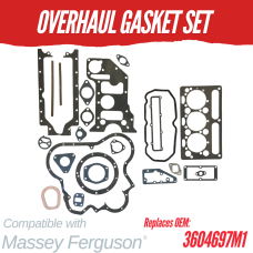 OVERHAUL GASKET SET FOR MASSEY FERGUSON 2605 3604697M1