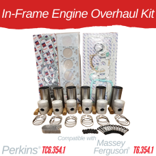 INFRAME ENGINE OVERHAUL KIT FOR MASSEY FERGUSON  - PERKINS T6.354.1 / TC6.354.1 TURBO 