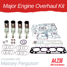 MAJOR ENGINE OVERHAUL KIT FOR MASSEY FERGUSON - PERKINS 4.236 EARLY SERIAL NUMBERS 175 255 50C