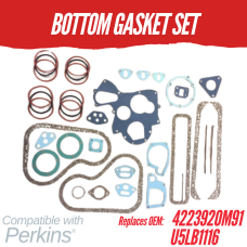 BOTTOM GASKET SET FOR PERKINS 4.107 REPLC: 4223920M91 741951M91 83382 U5LB1116