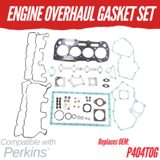 ENGINE OVERHAUL GASKET SET FOR PERKINS 404C-22T TURBO - 2.216L