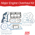 MAJOR ENGINE OVERHAUL KIT FOR SIMPSON S325 ENGINE TAFE 45 DI TRACTOR