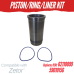 PISTON/RING/LINER KIT FOR ZETOR TRACTOR 3 RING 4320 5911 6011 6045 6211 REPLC: 62110099 