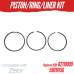 PISTON/RING/LINER KIT FOR ZETOR TRACTOR 3 RING 4320 5911 6011 6045 6211 REPLC: 62110099 