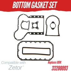 BOTTOM GASKET SET FOR ZETOR 3 CYL. 33200093 Z4901 Z5001 Z5201 Z5202 4911 5011 5245