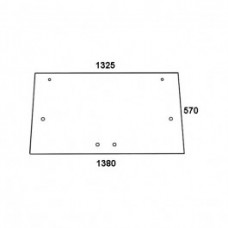 Rear Upper Glass (BK7011 Cab) (w/ 36mm Bottom Corner Holes) for Zetor Tractor